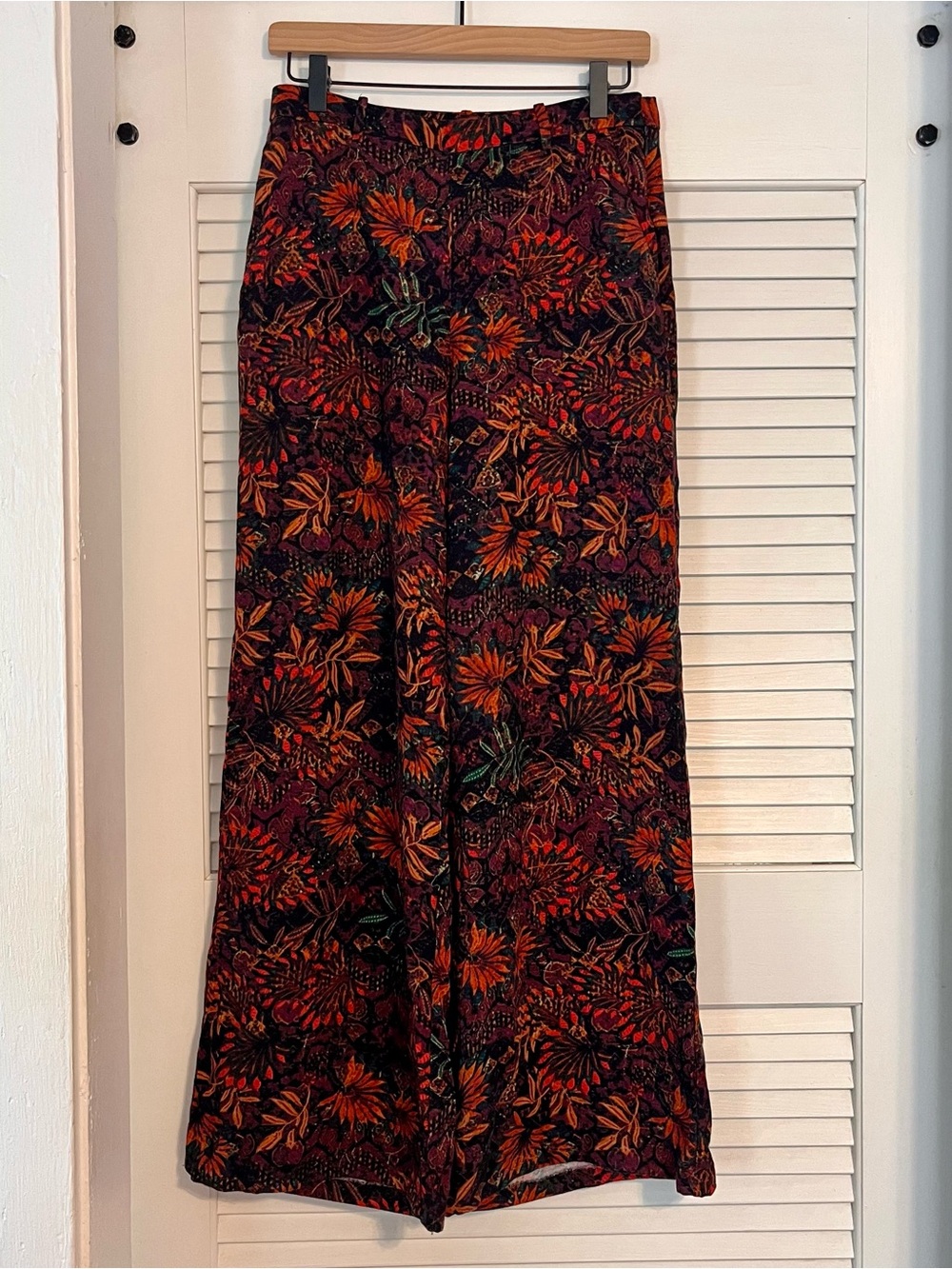 H&M Rainforest Batik Wide Leg Pants - 8 (hemmed)
